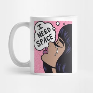 I Need Space Sad Girl Mug